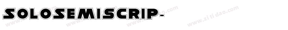 SoloSemiscrip字体转换