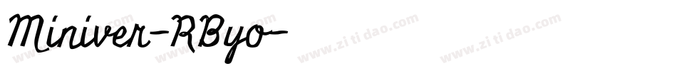 Miniver-RByo字体转换