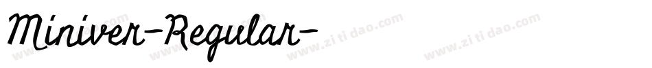 Miniver-Regular字体转换