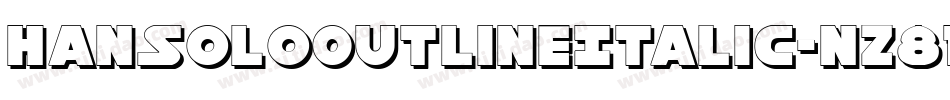 HanSoloOutlineItalic-nz81字体转换