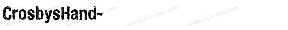 CrosbysHand字体转换