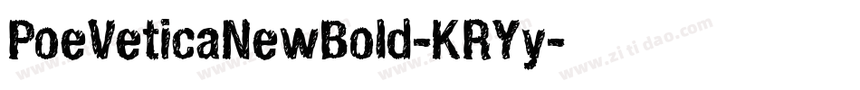 PoeVeticaNewBold-KRYy字体转换