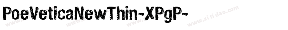 PoeVeticaNewThin-XPgP字体转换