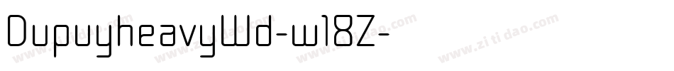 DupuyheavyWd-w18Z字体转换