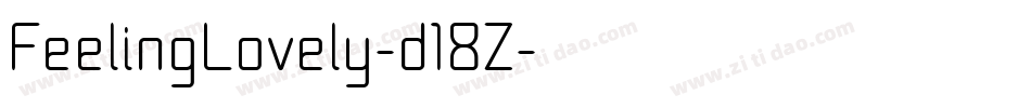 FeelingLovely-d18Z字体转换