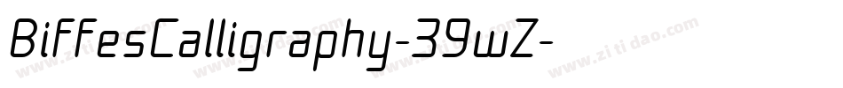BiffesCalligraphy-39wZ字体转换