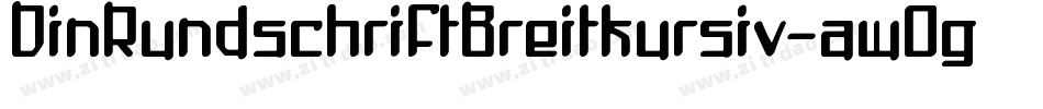 DinRundschriftBreitkursiv-awOg字体转换