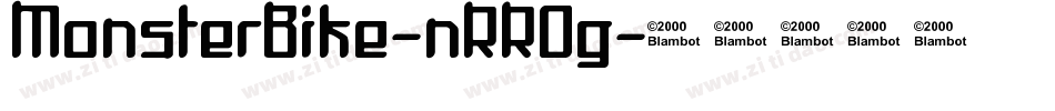 MonsterBike-nRROg字体转换