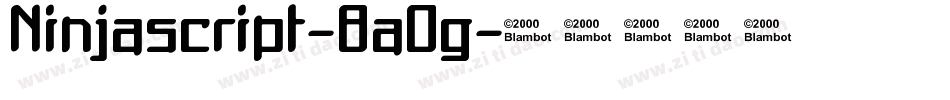 Ninjascript-8aOg字体转换