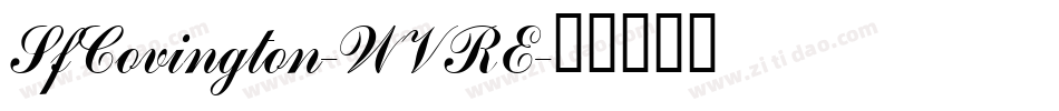 SfCovington-WVRE字体转换