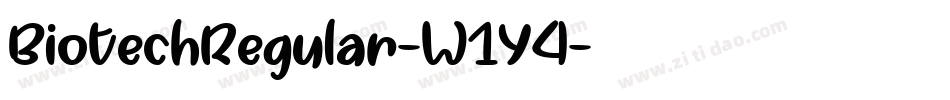 BiotechRegular-W1Y4字体转换