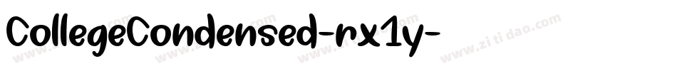 CollegeCondensed-rx1y字体转换