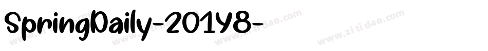 SpringDaily-2O1Y8字体转换