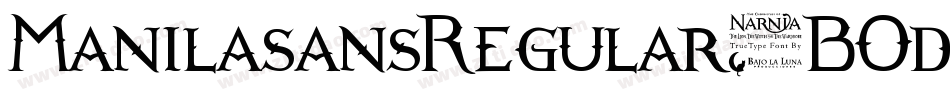 ManilasansRegular-BOdV字体转换