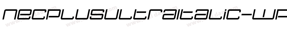 NecPlusUltraItalic-WppY字体转换