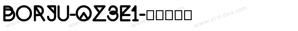 Borju-qZ3E1字体转换