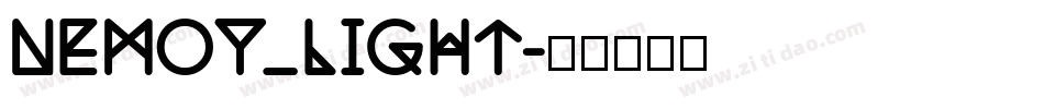 Nemoy_light字体转换