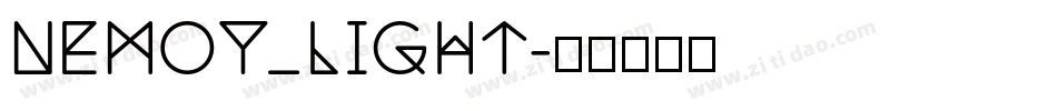 Nemoy_light字体转换