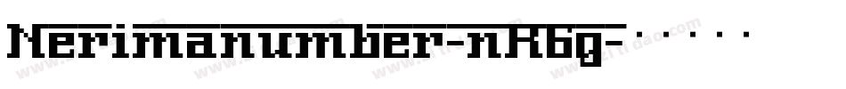 Nerimanumber-nR6g字体转换