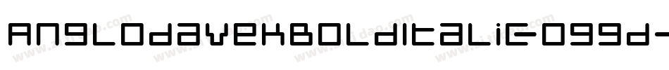 AnglodavekBoldItalic-Oggd字体转换