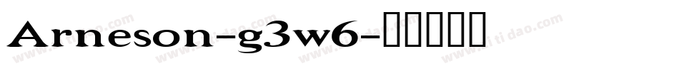 Arneson-g3w6字体转换