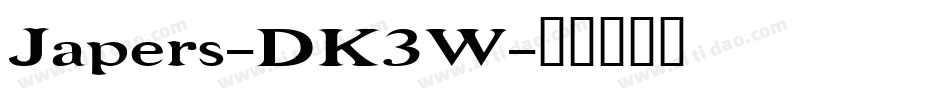 Japers-DK3W字体转换