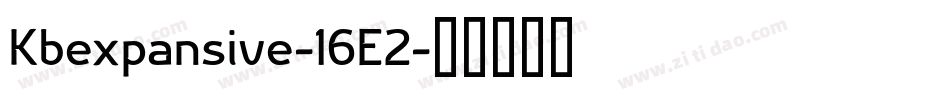 Kbexpansive-16E2字体转换