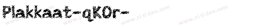 Plakkaat-qKOr字体转换