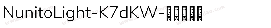 NunitoLight-K7dKW字体转换