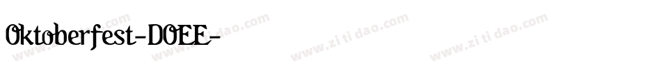Oktoberfest-DOEE字体转换