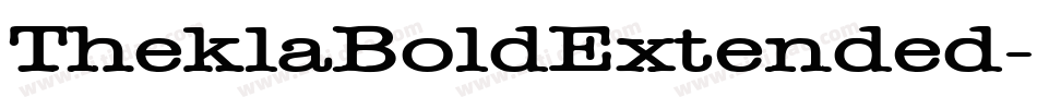 TheklaBoldExtended字体转换