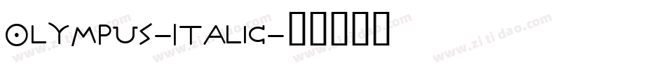 Olympus-Italic字体转换