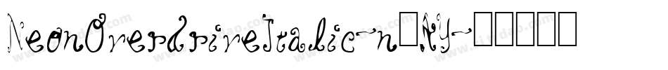 NeonOverdriveItalic-n8AY字体转换