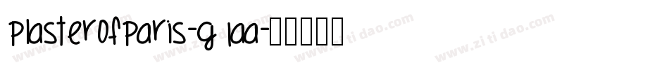 PlasterOfParis-G1aA字体转换
