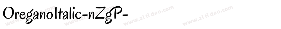 OreganoItalic-nZgP字体转换