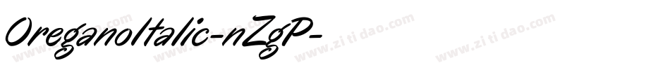 OreganoItalic-nZgP字体转换