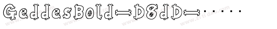 GeddesBold-D8dD字体转换