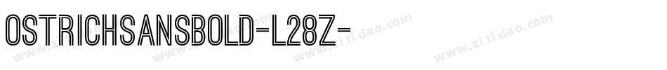 OstrichSansBold-l28Z字体转换
