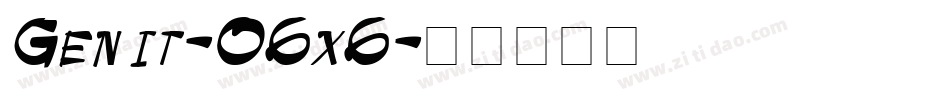 Genit-O6x6字体转换