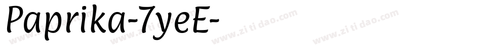 Paprika-7yeE字体转换