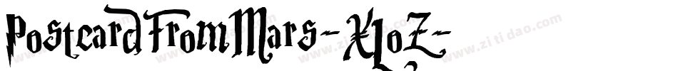 PostcardFromMars-XLoZ字体转换