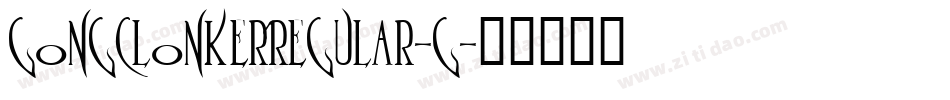 GongclonkerRegular-G字体转换