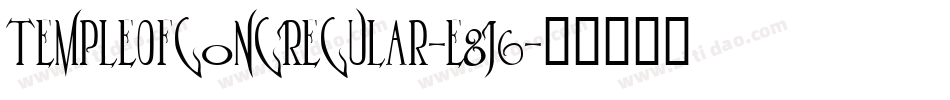 TempleOfGongRegular-e8J6字体转换