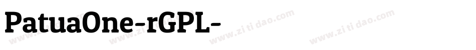 PatuaOne-rGPL字体转换