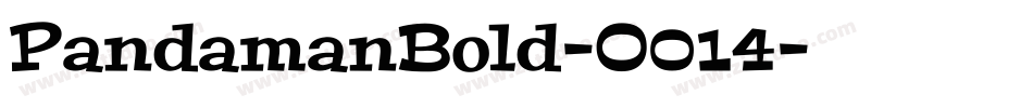 PandamanBold-O014字体转换
