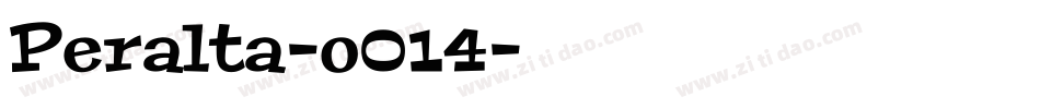 Peralta-o014字体转换