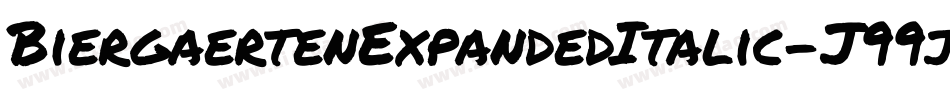 BiergaertenExpandedItalic-J99j字体转换