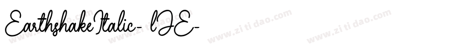 EarthshakeItalic-7lJE字体转换
