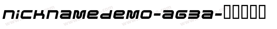 Nicknamedemo-aG3a字体转换