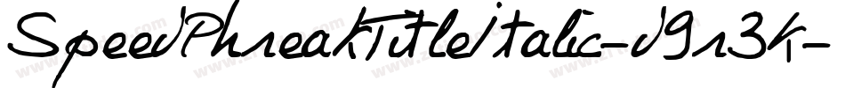 SpeedPhreakTitleItalic-d9r3K字体转换